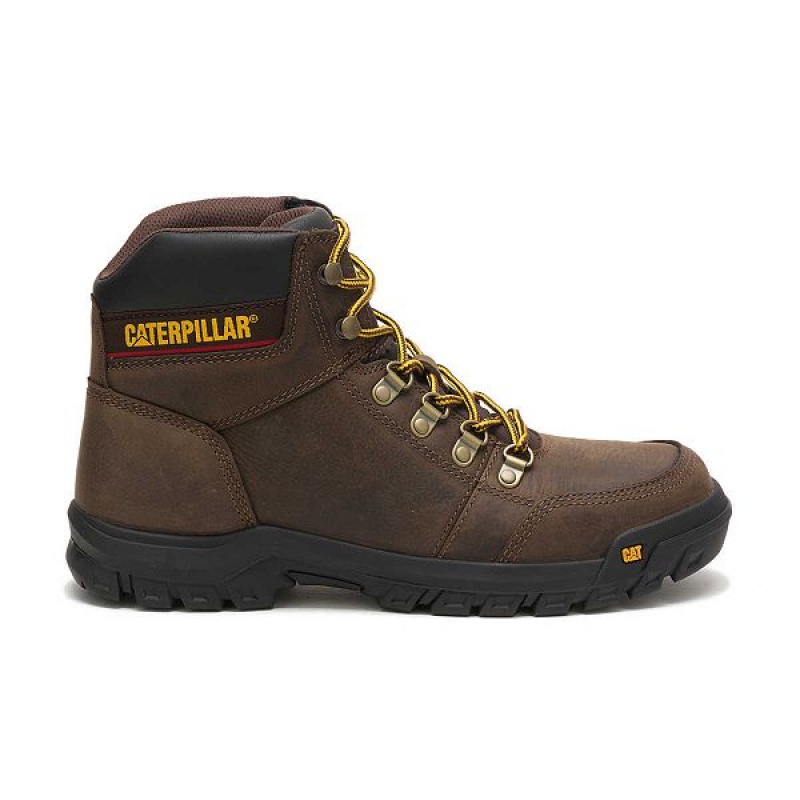 Caterpillar Outline Men\'s Work Boots Brown | 479623-LHR