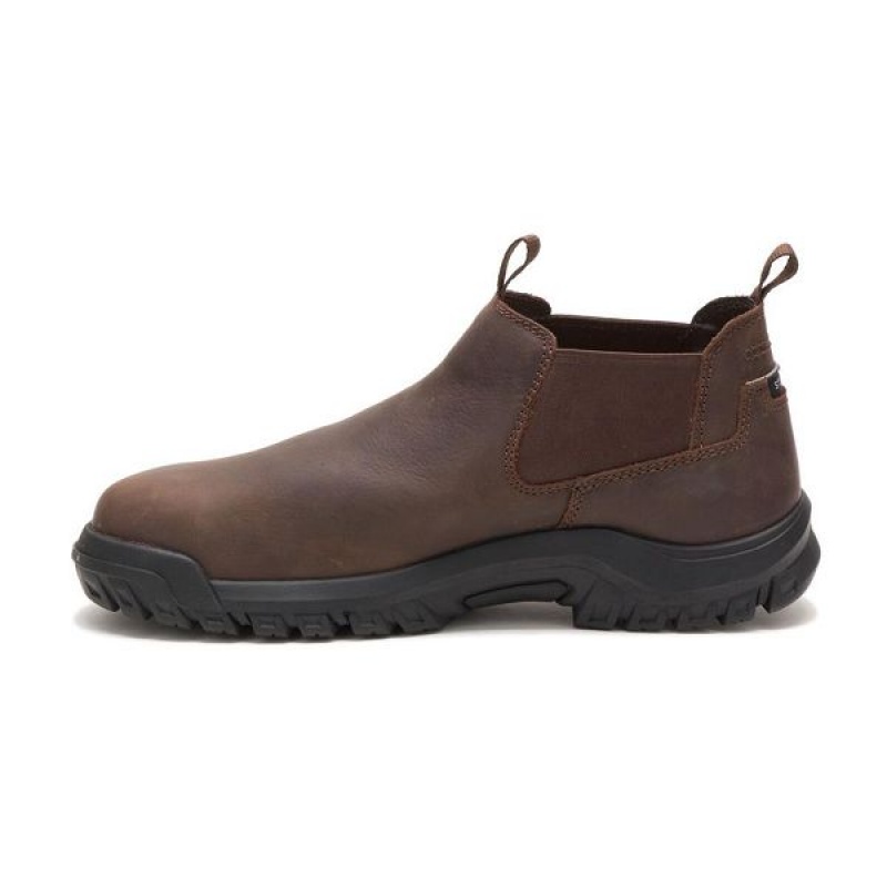 Caterpillar Outline Slip-On Steel Toe Men's Boots Brown | 617043-XMN