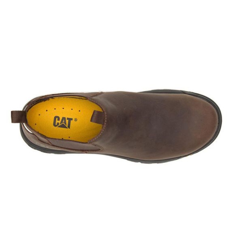 Caterpillar Outline Slip-On Steel Toe Men's Boots Brown | 617043-XMN