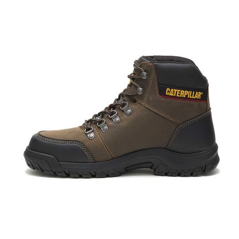 Caterpillar Outline Steel Toe Men's Work Boots Dark / Grey | 017246-TCI