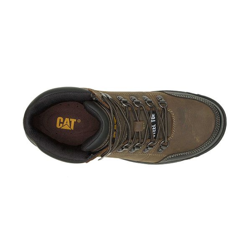 Caterpillar Outline Steel Toe Men's Work Boots Dark / Grey | 017246-TCI