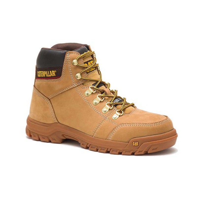 Caterpillar Outline Steel Toe Men's Work Boots Brown | 840517-EVJ