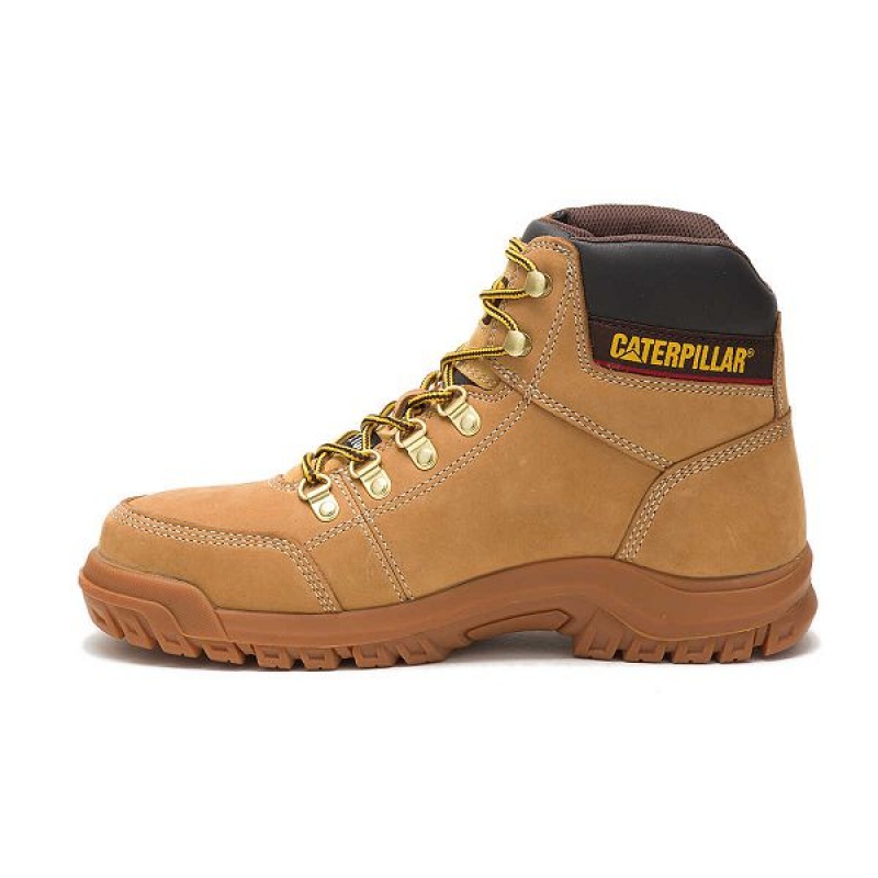 Caterpillar Outline Steel Toe Men's Work Boots Brown | 840517-EVJ