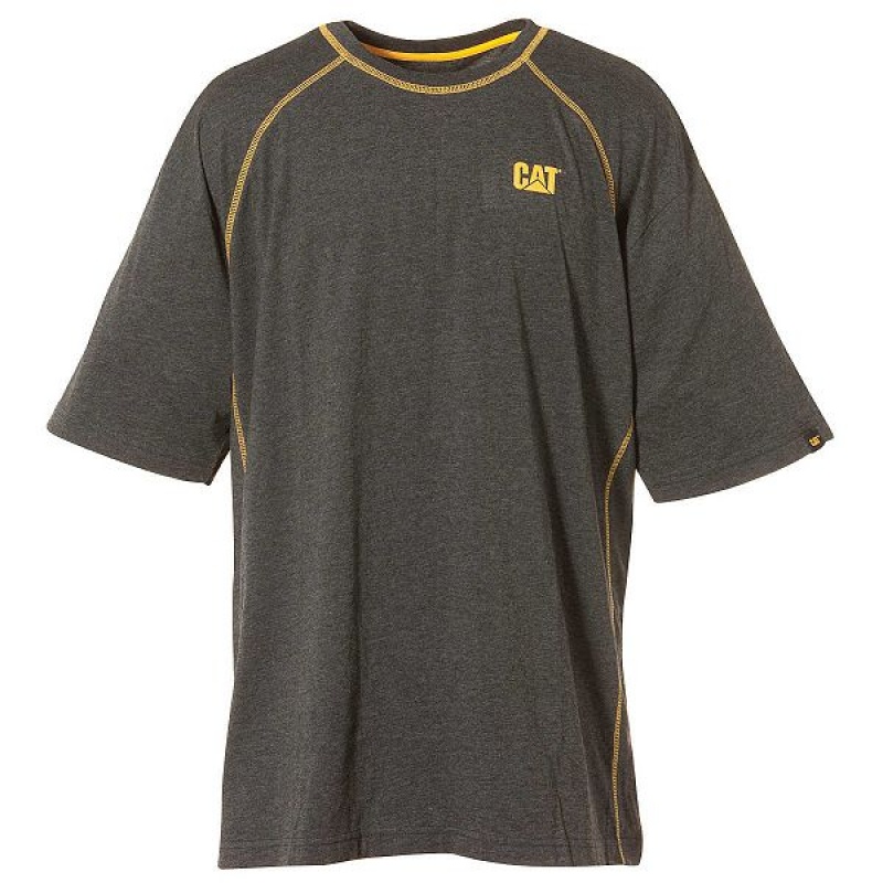 Caterpillar Performance Short Sleeve Tee Men\'s T-Shirt Grey | 308157-BPW