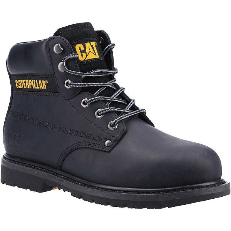 Caterpillar Powerplant ST HRO SRA Men's Work Boots Black | 916324-XZT