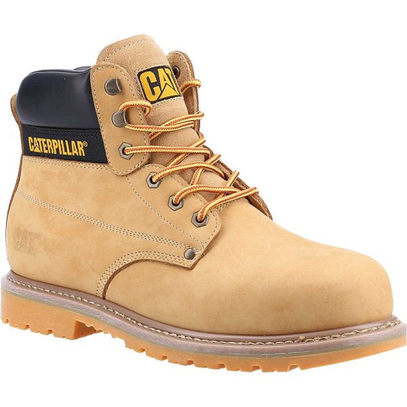 Caterpillar Powerplant ST HRO SRA Men's Work Boots Brown | 582941-AWU