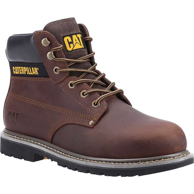 Caterpillar Powerplant ST HRO SRA Men's Work Boots Brown | 182974-OVY