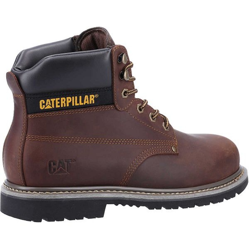 Caterpillar Powerplant ST HRO SRA Men's Work Boots Brown | 182974-OVY