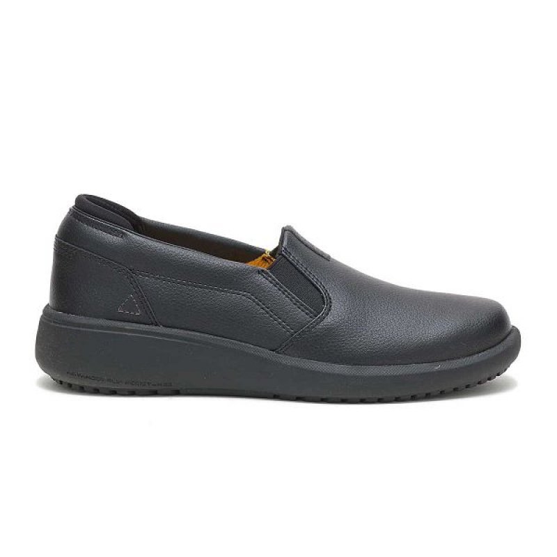 Caterpillar ProRush SR+ Slip-On Women\'s Work Shoes Black | 854396-NUH