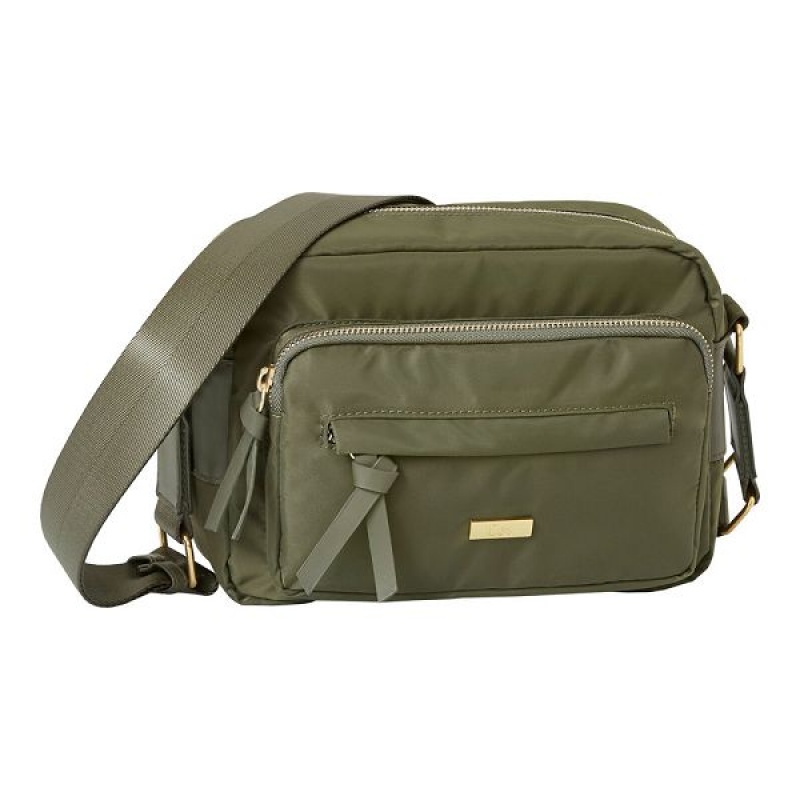 Caterpillar Regular Crossbody Men\'s Bags Olive / Green | 204796-KLJ