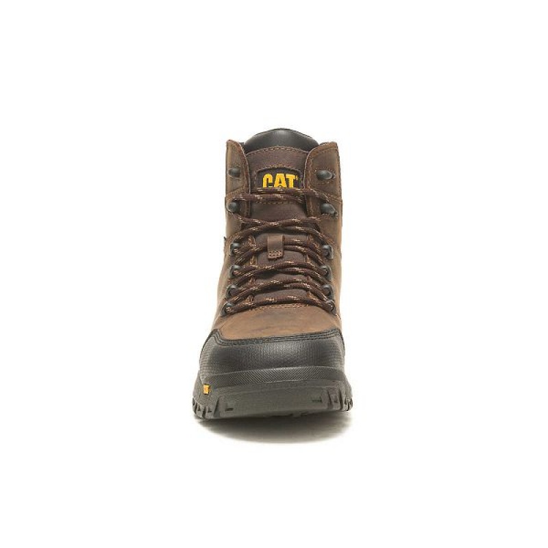 Caterpillar Resorption Waterproof Composite Toe Men's Work Boots Brown | 487650-NJE