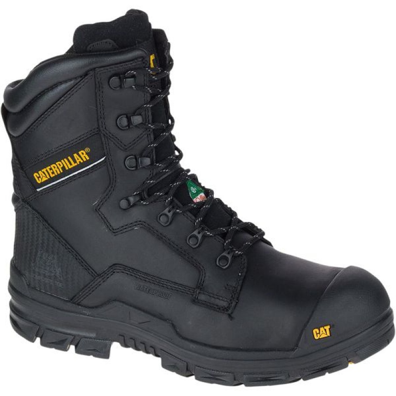 Caterpillar Scaffold Waterproof TX Nano Toe CSA Men's Work Boots Black | 460758-DPZ