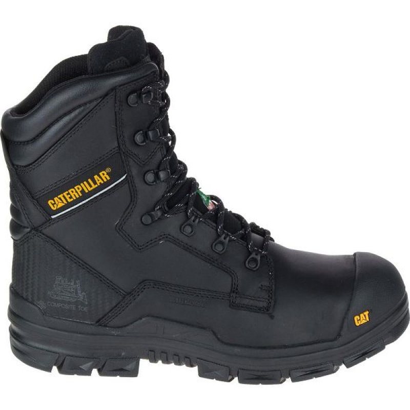 Caterpillar Scaffold Waterproof TX Nano Toe CSA Men\'s Work Boots Black | 460758-DPZ