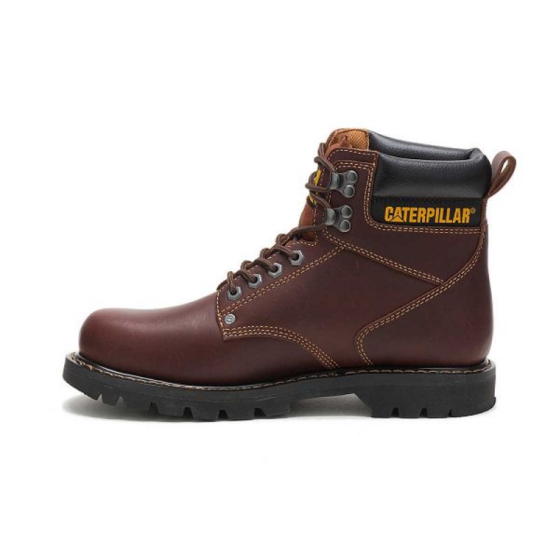 Caterpillar Second Shift Men's Work Boots Brown | 738142-YDU