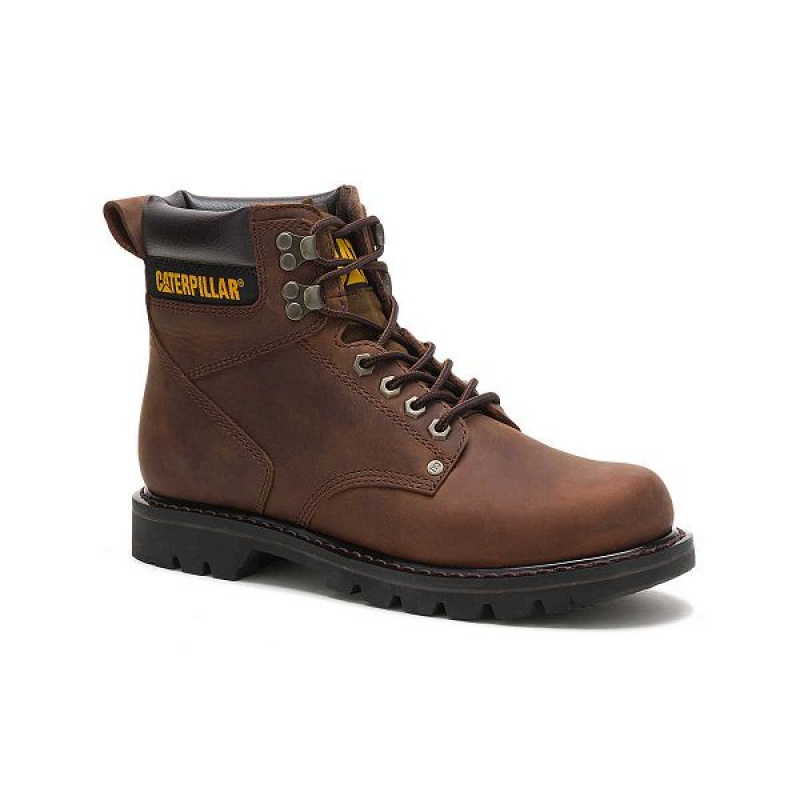 Caterpillar Second Shift Men's Work Boots Dark / Brown | 042761-FBX