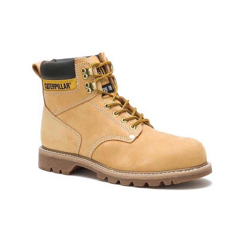 Caterpillar Second Shift Steel Toe Men's Work Boots Orange | 581327-OSL