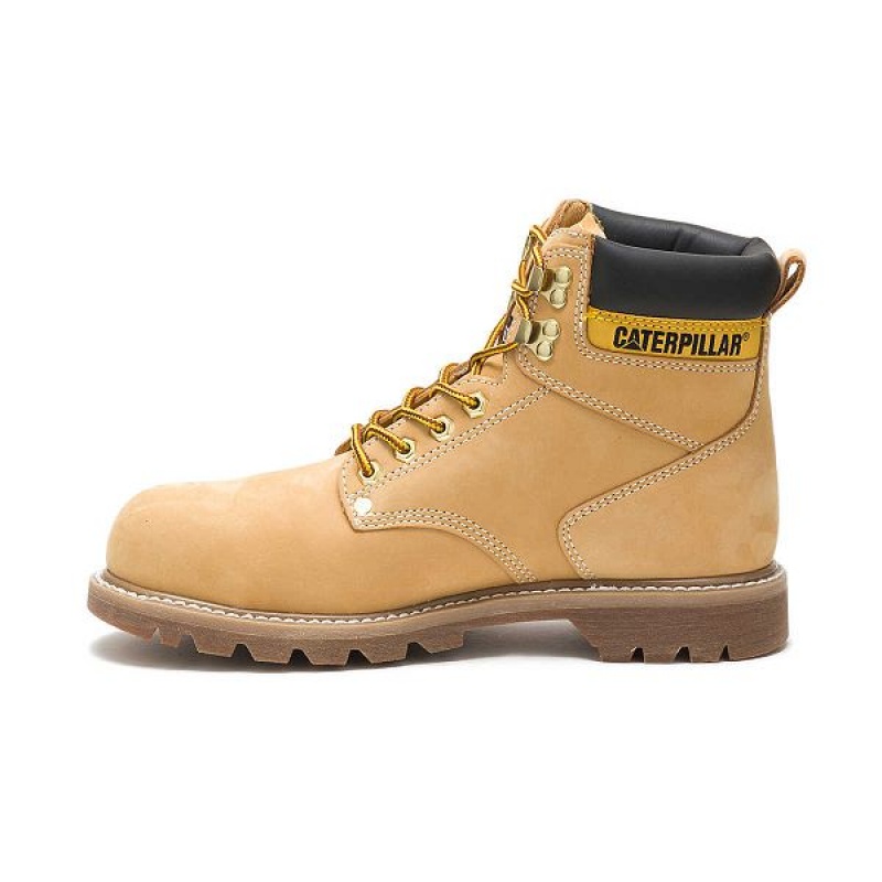 Caterpillar Second Shift Steel Toe Men's Work Boots Orange | 581327-OSL