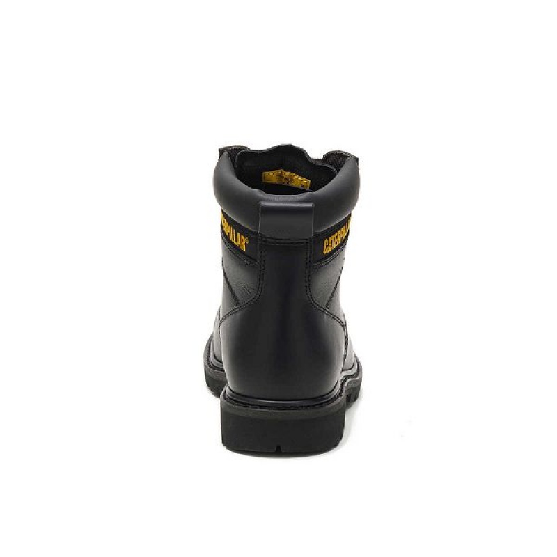 Caterpillar Second Shift Steel Toe Men's Work Boots Black | 023791-FTL