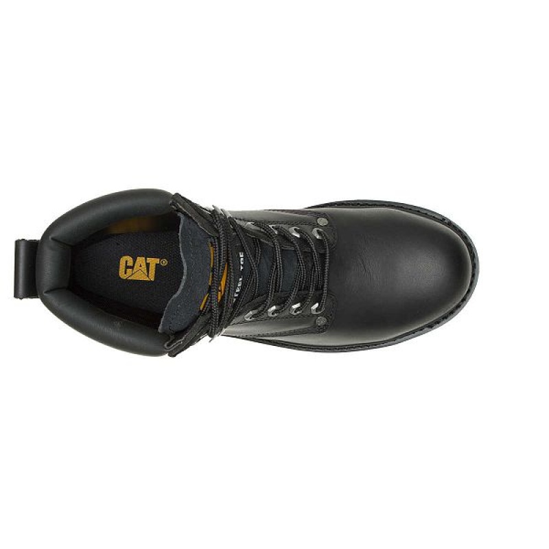 Caterpillar Second Shift Steel Toe Men's Work Boots Black | 023791-FTL