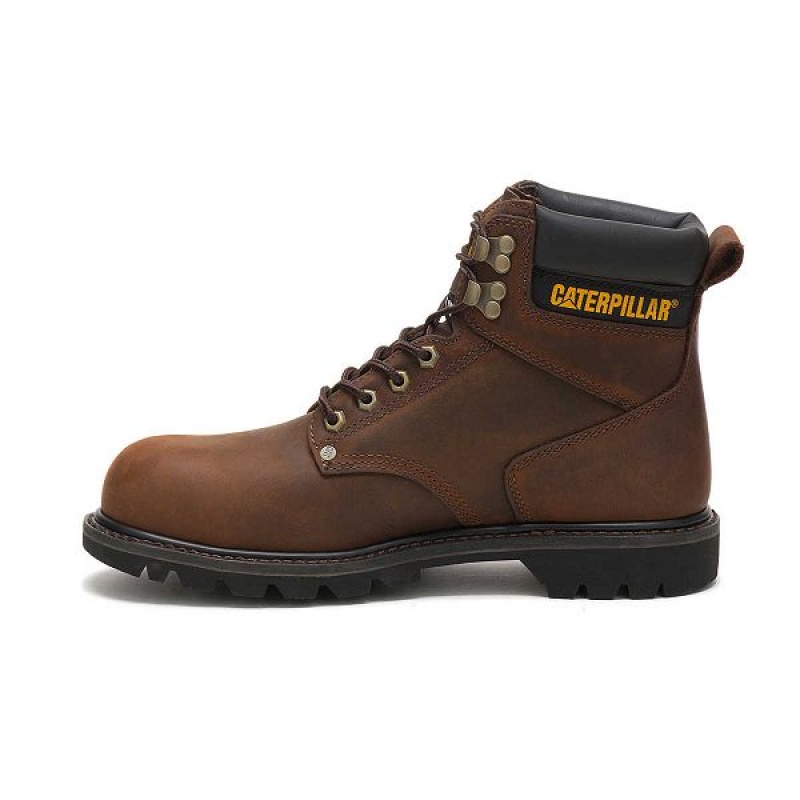 Caterpillar Second Shift Steel Toe Men's Work Boots Dark / Brown | 031827-SXD