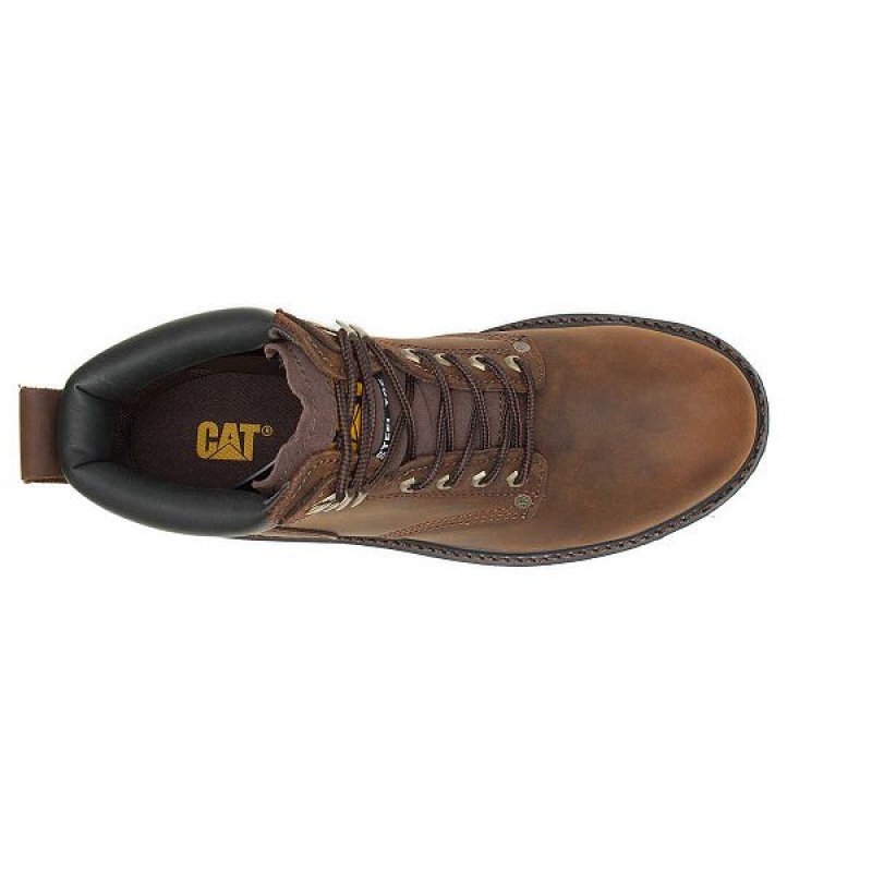 Caterpillar Second Shift Steel Toe Men's Work Boots Dark / Brown | 031827-SXD