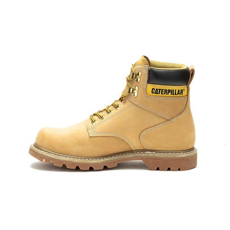 Caterpillar Second Shift Waterproof Men's Work Boots Brown | 541690-UVQ