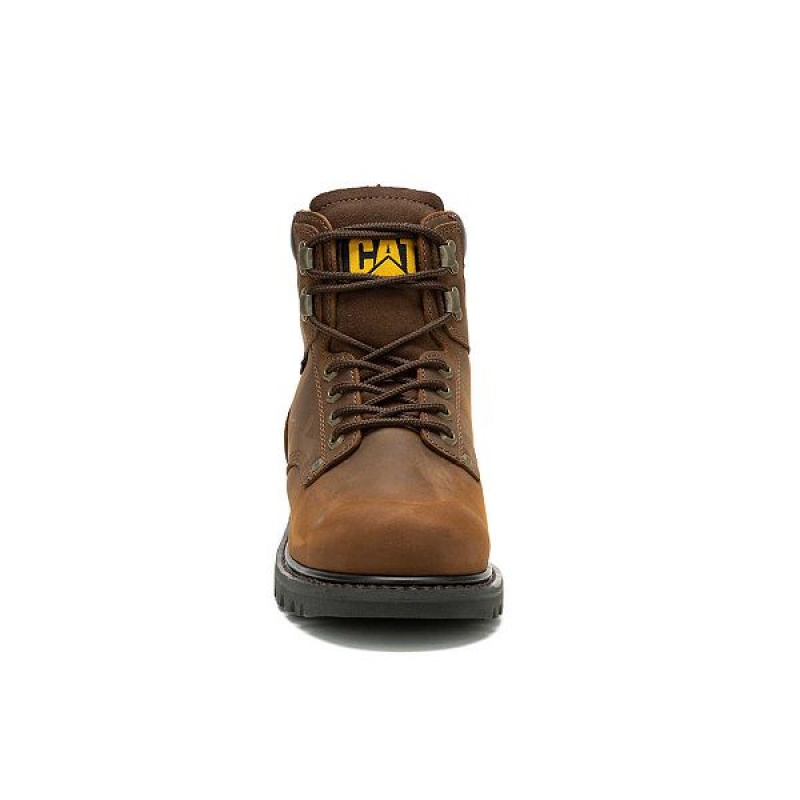 Caterpillar Second Shift Waterproof Men's Work Boots Dark / Brown | 598206-TZS