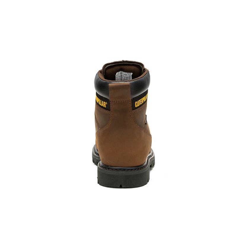 Caterpillar Second Shift Waterproof Men's Work Boots Dark / Brown | 598206-TZS