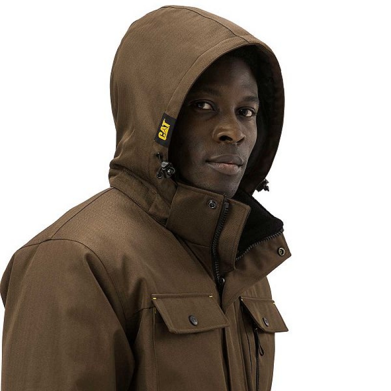 Caterpillar Stealth Insulated Men's Jackets Brown | 859624-WJG