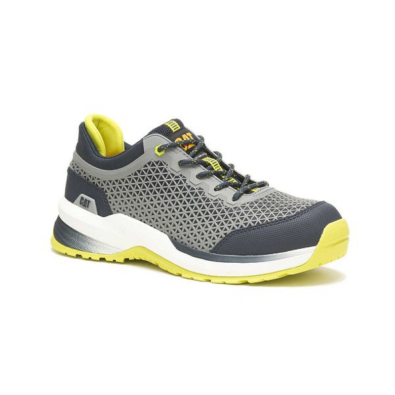 Caterpillar Streamline 2.0 Composite Toe Men's Work Shoes Grey / Yellow | 943215-FYO