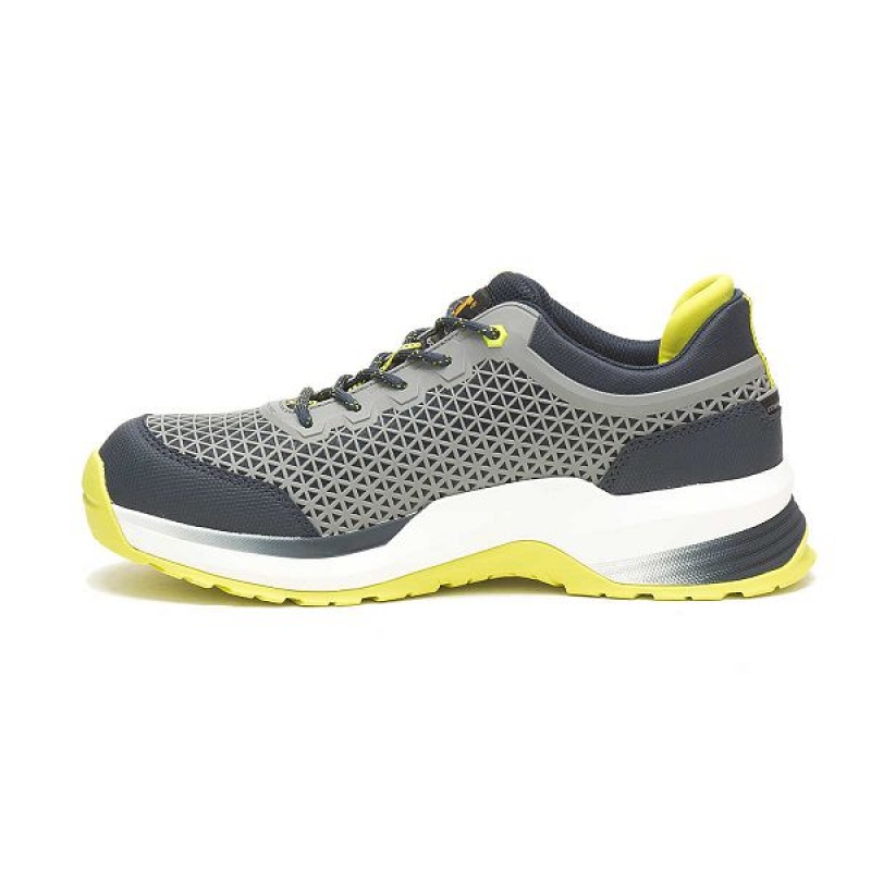 Caterpillar Streamline 2.0 Composite Toe Men's Work Shoes Grey / Yellow | 943215-FYO