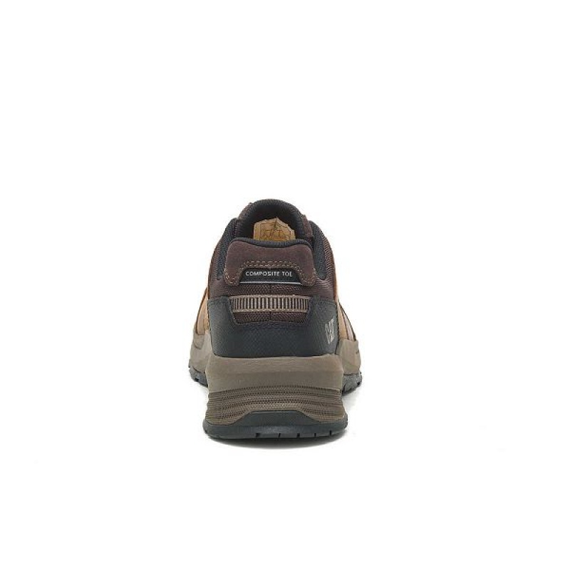 Caterpillar Streamline 2.0 Leather Composite Toe Men's Work Shoes Brown | 091436-QSJ