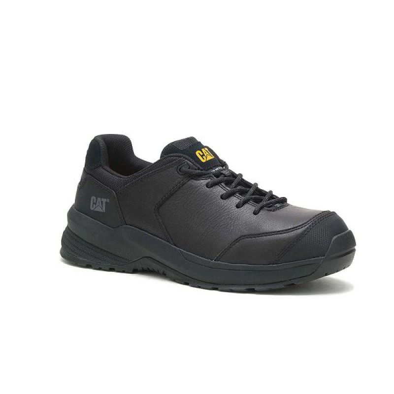 Caterpillar Streamline 2.0 Leather Composite Toe Men's Work Shoes Black | 013562-EMP