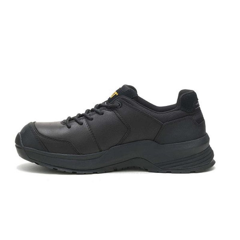 Caterpillar Streamline 2.0 Leather Composite Toe Men's Work Shoes Black | 013562-EMP