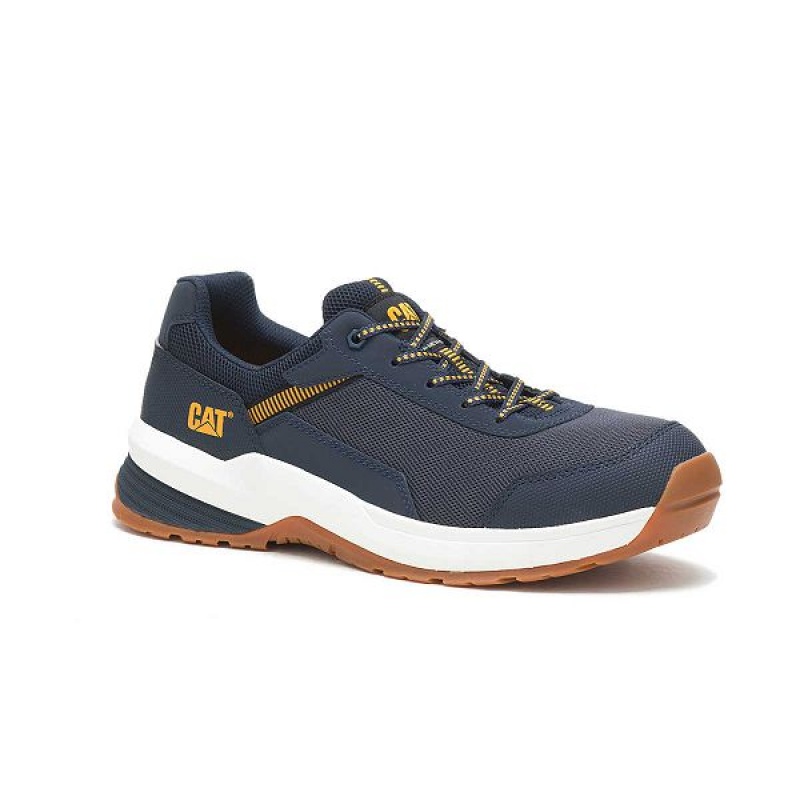 Caterpillar Streamline 2.0 Mesh Composite Toe Men's Work Shoes Navy | 320415-EKQ