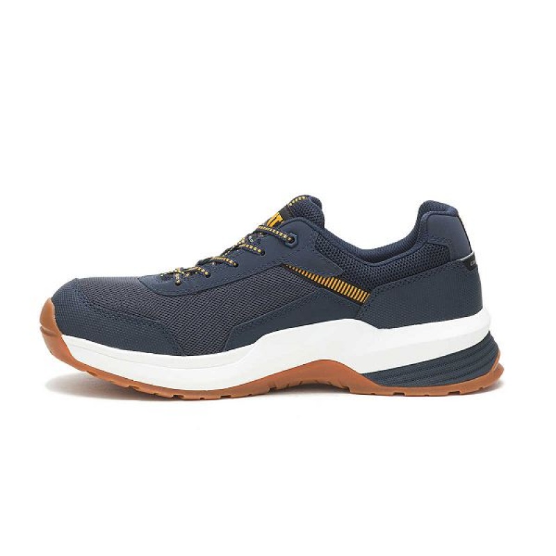 Caterpillar Streamline 2.0 Mesh Composite Toe Men's Work Shoes Navy | 320415-EKQ