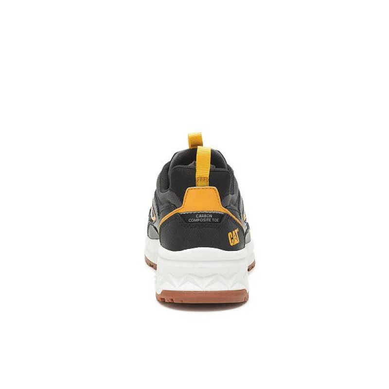 Caterpillar Streamline Runner Carbon Composite Toe Men's Work Shoes Black / Yellow | 304917-MHT