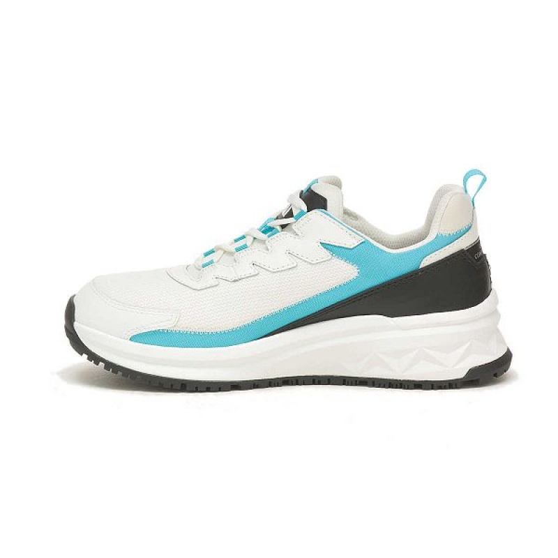 Caterpillar Streamline Runner Carbon Composite Toe Women's Work Shoes White / Blue | 362749-PRT