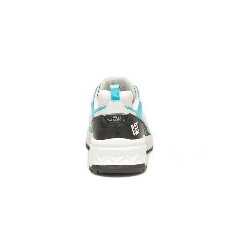 Caterpillar Streamline Runner Carbon Composite Toe Women's Work Shoes White / Blue | 362749-PRT