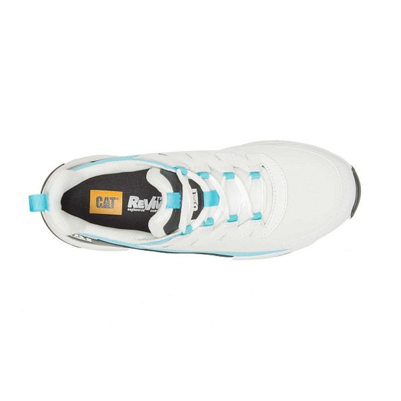 Caterpillar Streamline Runner Carbon Composite Toe Women's Work Shoes White / Blue | 362749-PRT