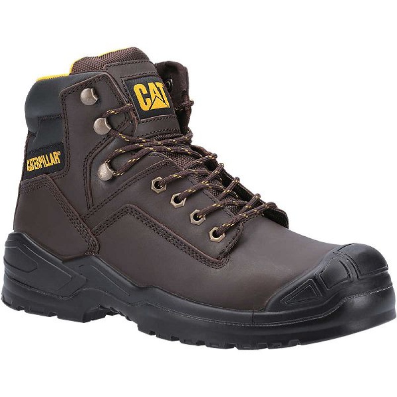 Caterpillar Striver Bump Steel Toe S3 SRC Men's Work Boots Brown | 469527-KVE