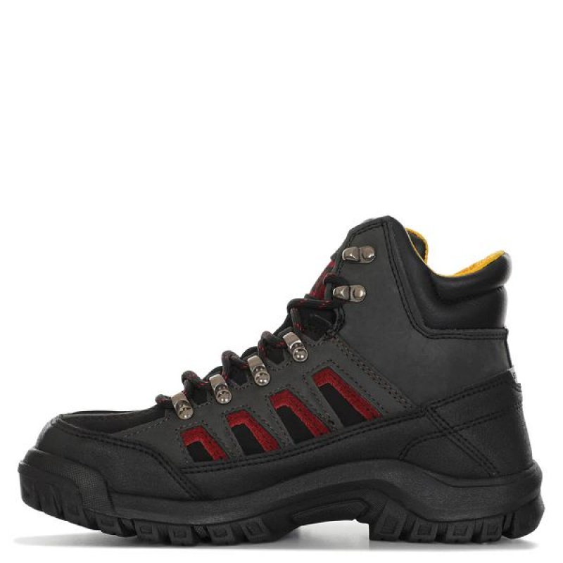 Caterpillar Threshold CAG ST M4M Industrial Men's Work Boots Black / Red | 754216-ZDO