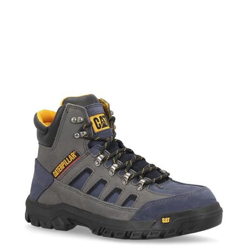 Caterpillar Threshold CAG ST M4M Industrial Men's Work Boots Grey / Navy | 109325-MPR