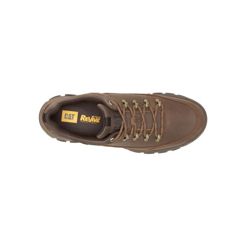 Caterpillar Threshold Hiker Low Men's Hiking Shoes Light / Brown | 810964-NWU