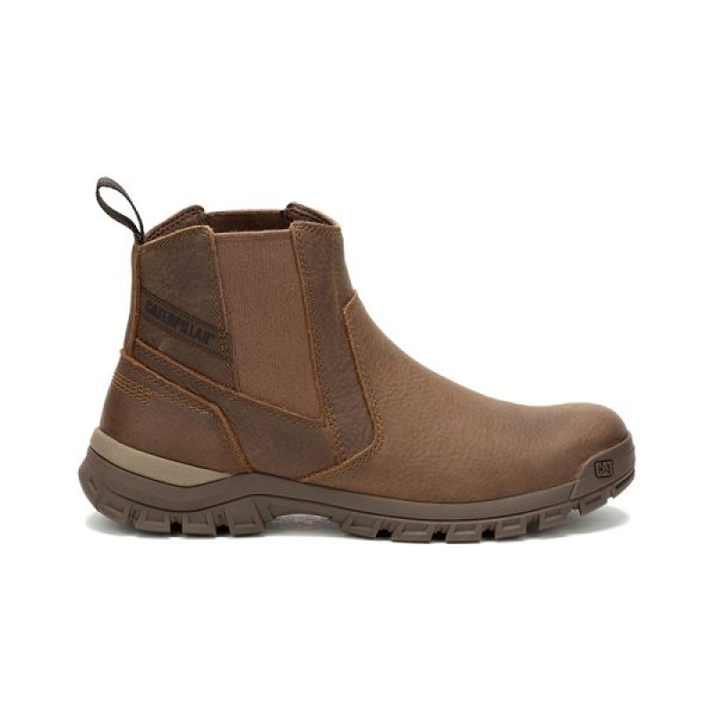 Caterpillar Threshold Men's Chelsea Boots Light / Brown | 086359-DYF