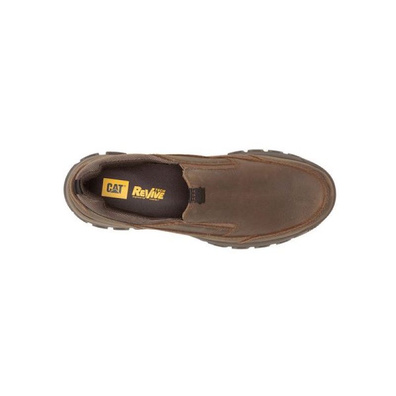 Caterpillar Threshold Men's Slip On Light / Brown | 134986-YHU