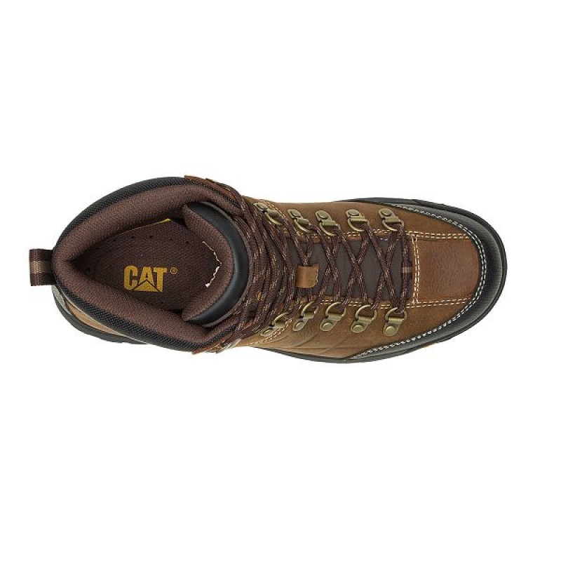 Caterpillar Threshold Waterproof Men's Work Boots Brown | 467231-OVZ