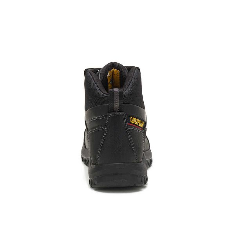 Caterpillar Threshold Waterproof Steel Toe Men's Work Boots Black | 630192-JSI