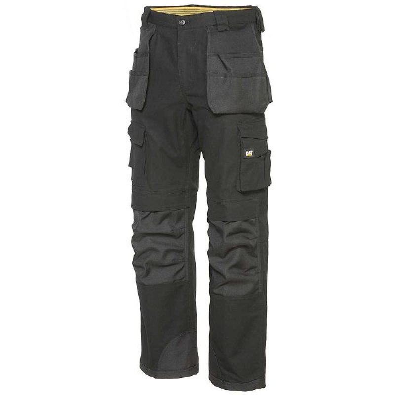 Caterpillar Trademark Trouser Men\'s Pants Black | 369154-OTU