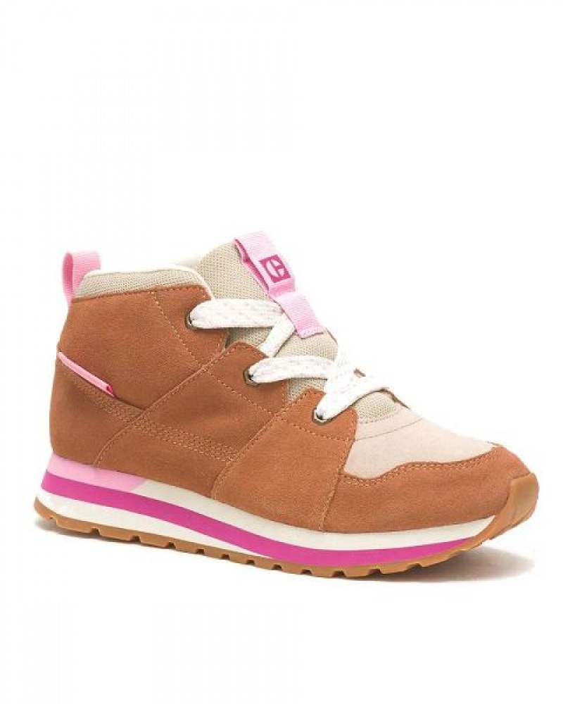 Caterpillar Ventura Mid Elevated Women's Sneakers Brown | 458923-DVJ